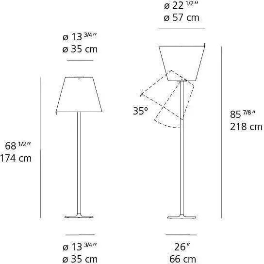 Artemide - Melampo Mega Floor Lamp - 0577028A | Montreal Lighting & Hardware