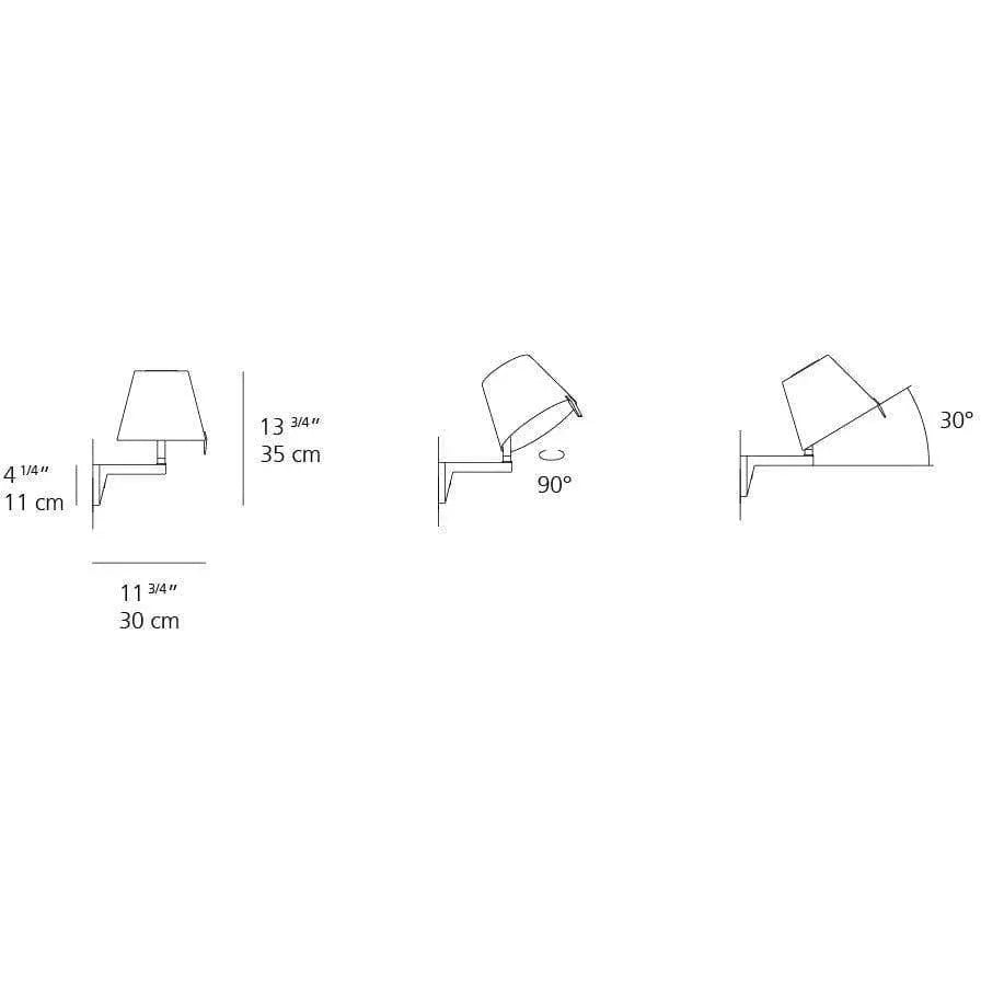 Artemide - Melampo Mini Wall Light - 0722028A | Montreal Lighting & Hardware