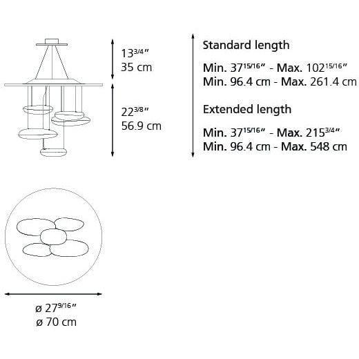 Artemide - Mercury Mini Suspension - 1477118A | Montreal Lighting & Hardware