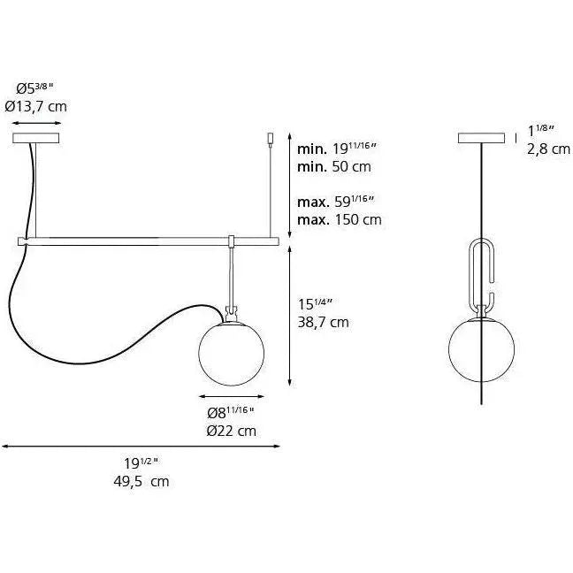 Artemide - NH S1 Suspension - 1272018A | Montreal Lighting & Hardware