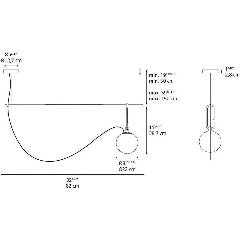 Artemide - NH S2 Suspension - 1274018A | Montreal Lighting & Hardware