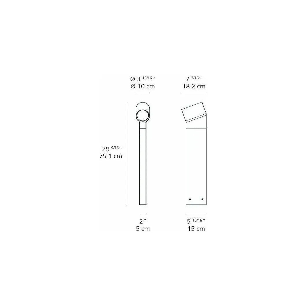 Artemide - Oblique Bollard - T086208 | Montreal Lighting & Hardware