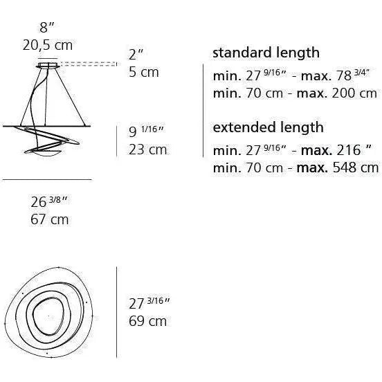 Artemide - Pirce Suspension - 1256118A | Montreal Lighting & Hardware