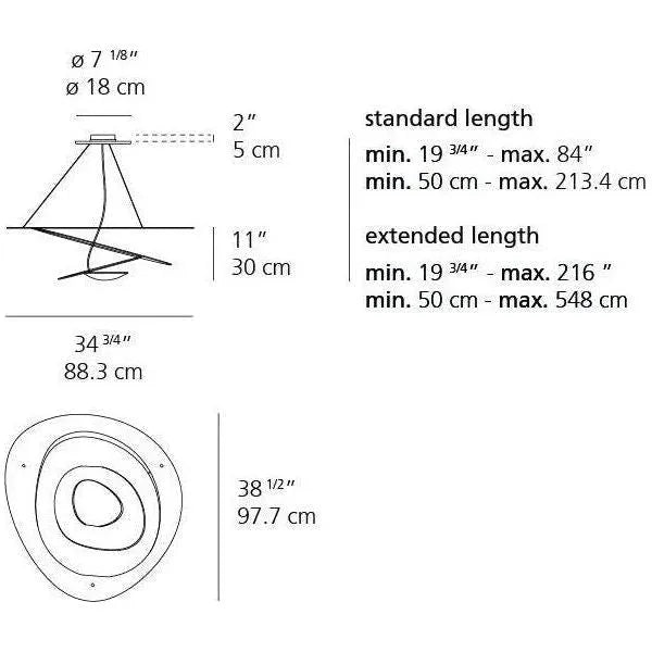 Artemide - Pirce Suspension - 1256118A | Montreal Lighting & Hardware