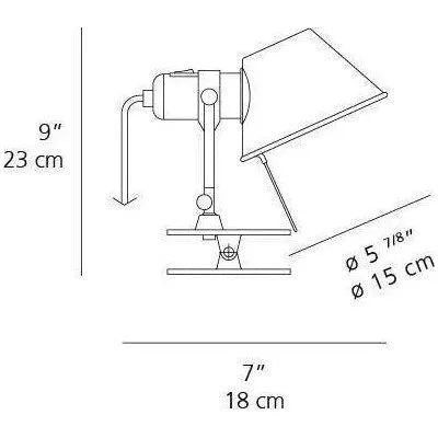 Artemide - Tolomeo Classic Clip Spot Wall Light - A005808 | Montreal Lighting & Hardware