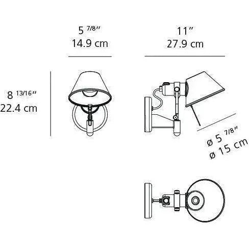 Artemide - Tolomeo Classic Wall Spot - A029258 | Montreal Lighting & Hardware