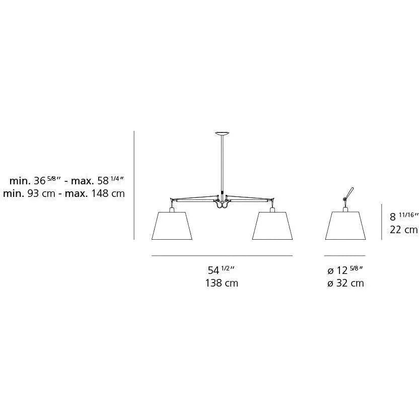 Artemide - Tolomeo Double Shade Suspension - TOL1048 | Montreal Lighting & Hardware