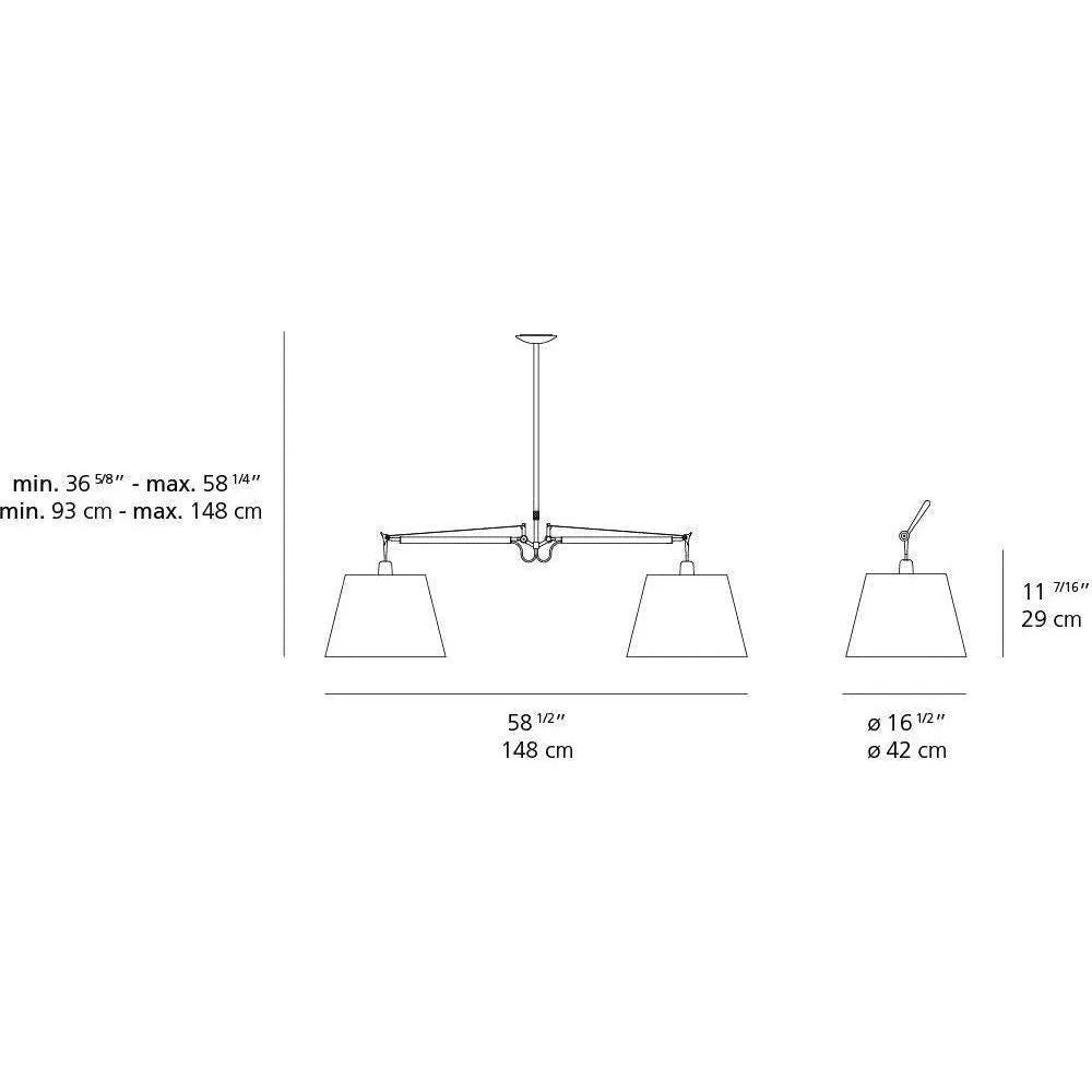 Artemide - Tolomeo Double Shade Suspension - TOL1048 | Montreal Lighting & Hardware