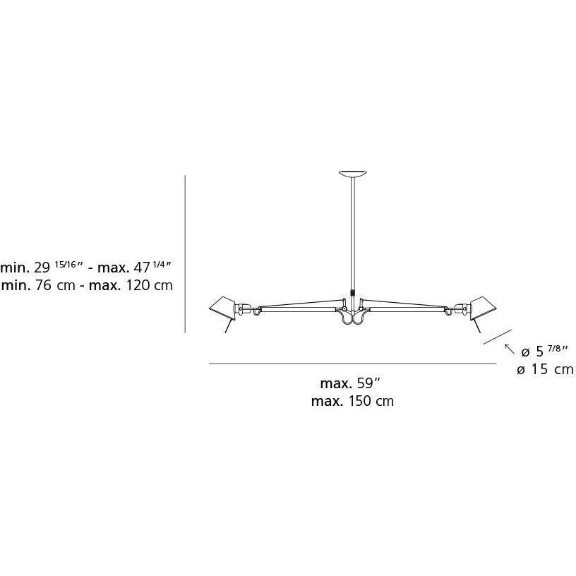 Artemide - Tolomeo Double Suspension - A036408 | Montreal Lighting & Hardware