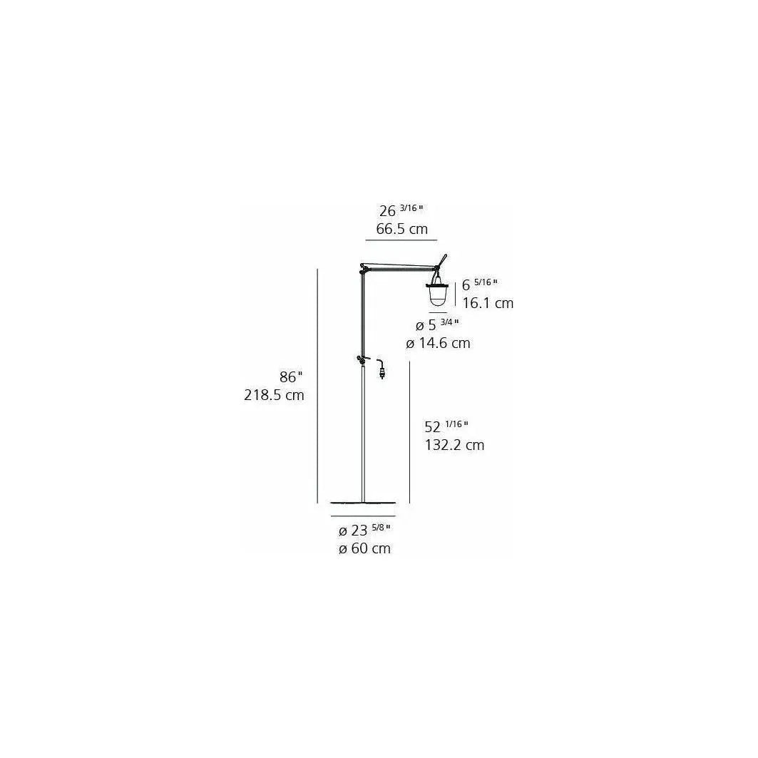 Artemide - Tolomeo Lantern Outdoor Floor Lamp - TOU0110 | Montreal Lighting & Hardware
