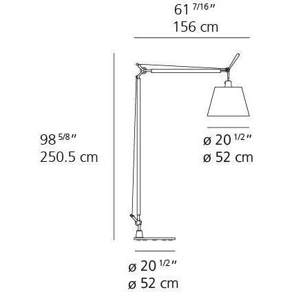 Artemide - Tolomeo Maxi Floor Lamp - 0510018A | Montreal Lighting & Hardware