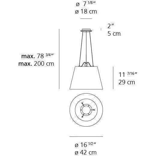 Artemide - Tolomeo Mega Suspension - TLM1000 | Montreal Lighting & Hardware