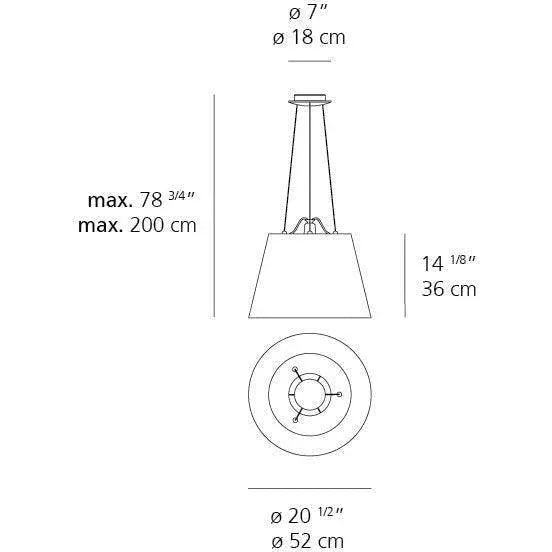 Artemide - Tolomeo Mega Suspension - TLM1000 | Montreal Lighting & Hardware