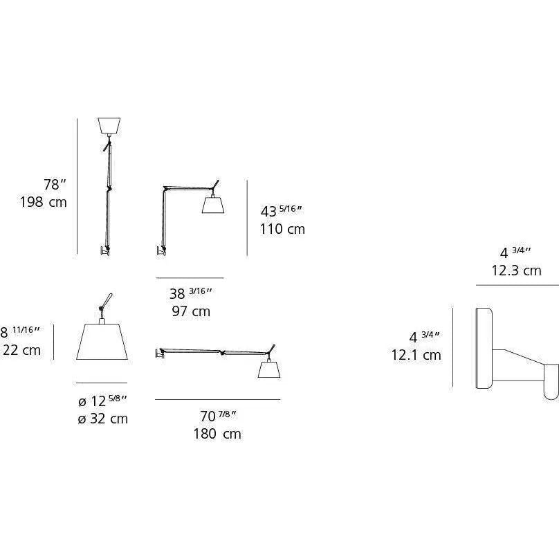 Artemide - Tolomeo Mega Wall Lamp - TLM1100 | Montreal Lighting & Hardware