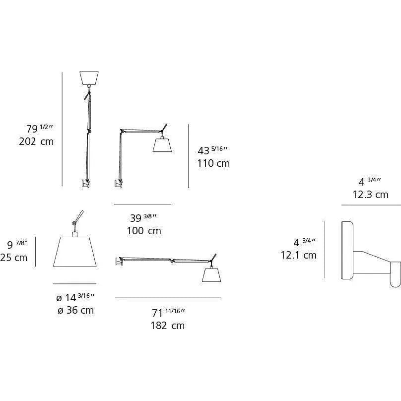 Artemide - Tolomeo Mega Wall Lamp - TLM1100 | Montreal Lighting & Hardware
