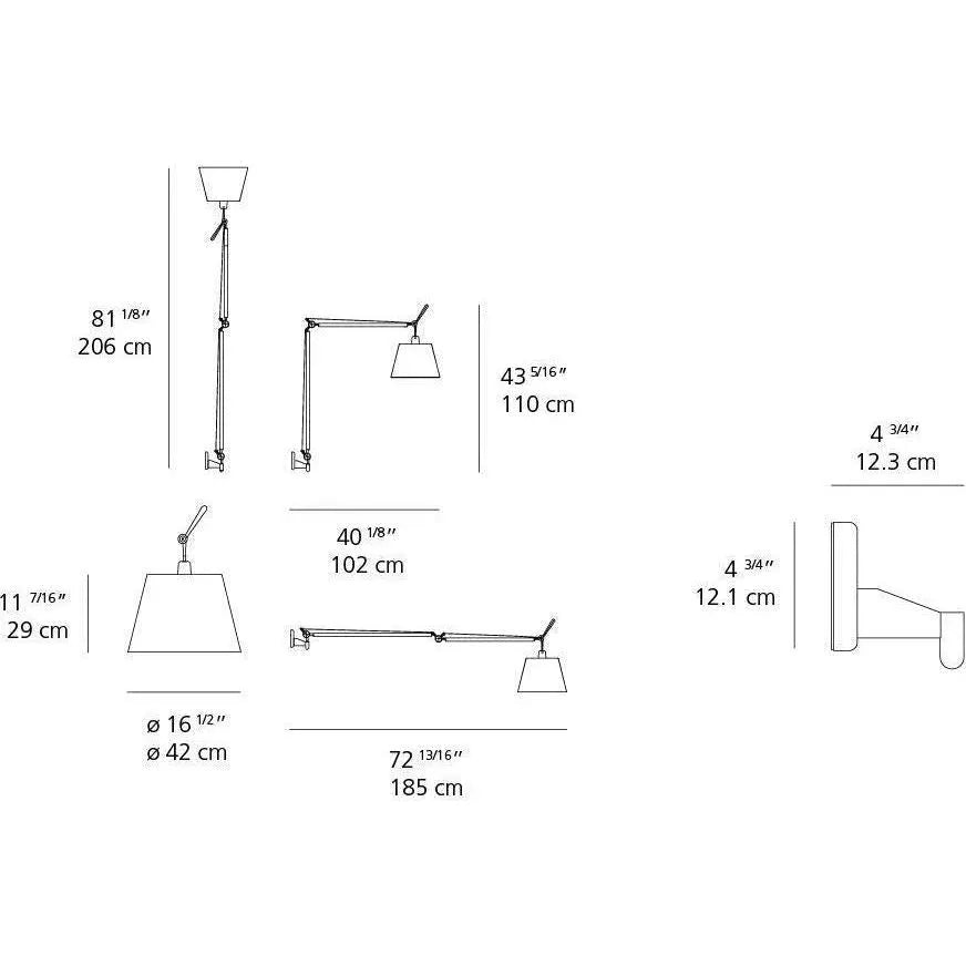 Artemide - Tolomeo Mega Wall Lamp - TLM1100 | Montreal Lighting & Hardware