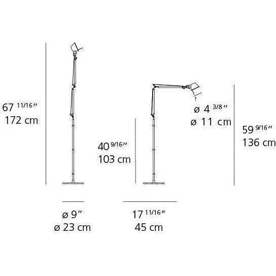 Artemide - Tolomeo Micro Floor Lamp - TOL0125 | Montreal Lighting & Hardware