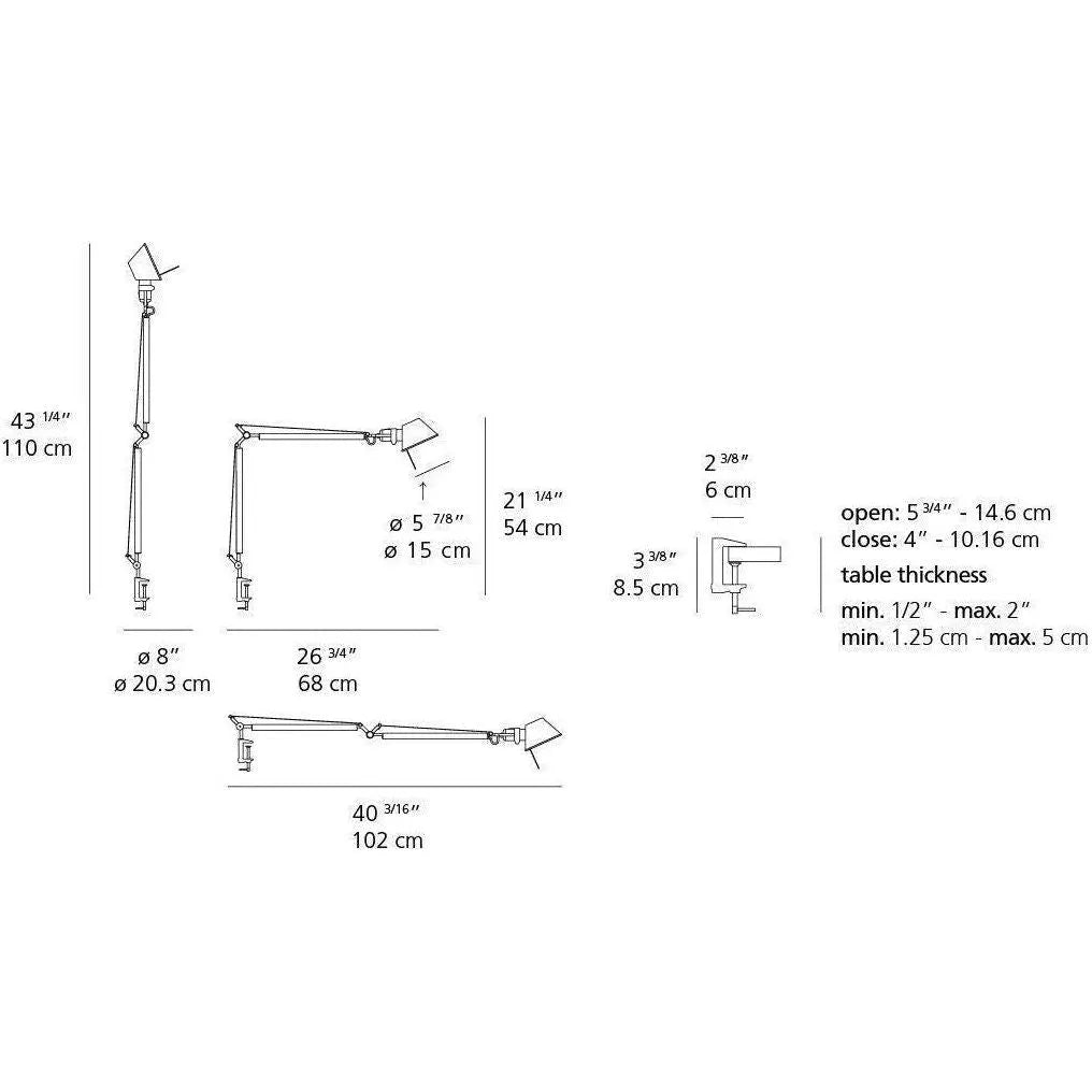Artemide - Tolomeo Mini Table Lamp - TOL0059 | Montreal Lighting & Hardware