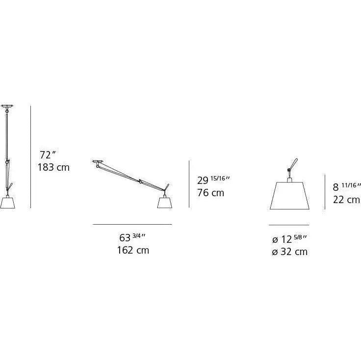 Artemide - Tolomeo Off Center Shade Suspension - TOL1054 | Montreal Lighting & Hardware