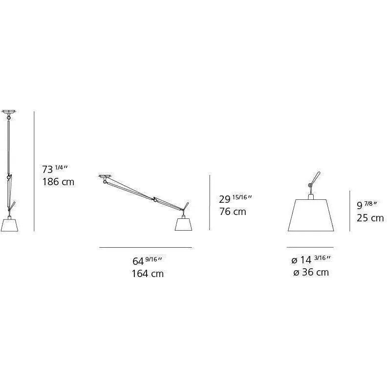 Artemide - Tolomeo Off Center Shade Suspension - TOL1054 | Montreal Lighting & Hardware