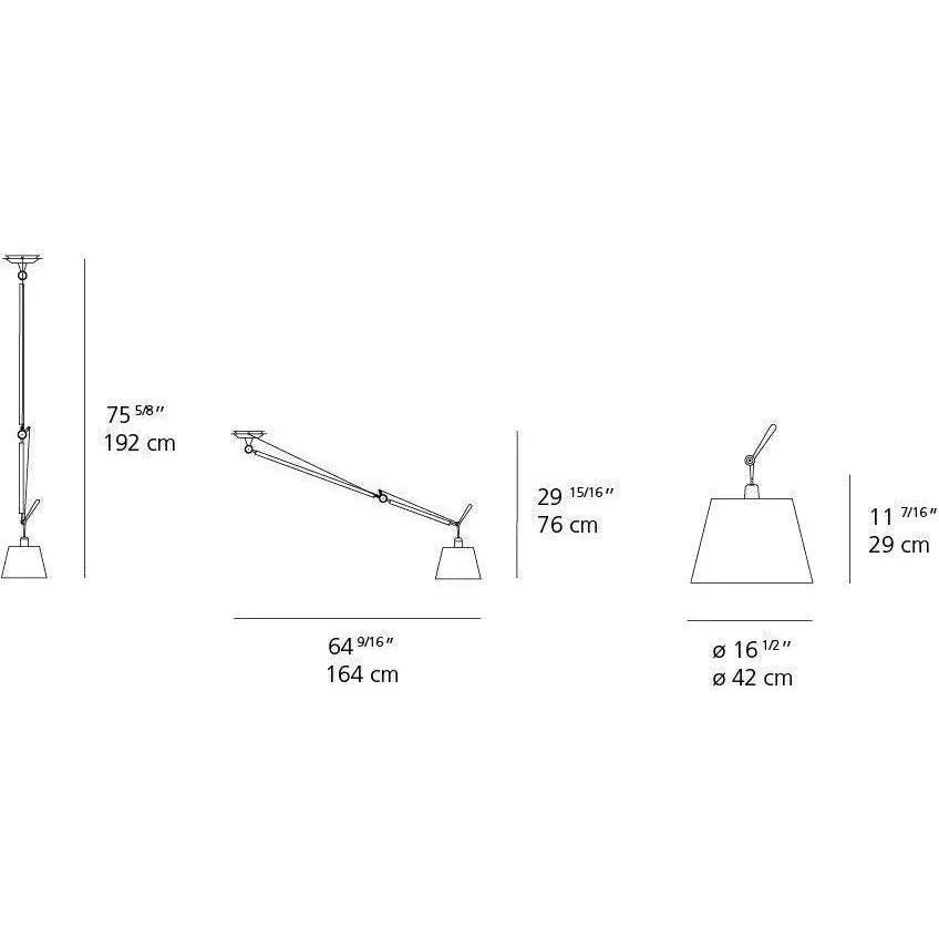 Artemide - Tolomeo Off Center Shade Suspension - TOL1054 | Montreal Lighting & Hardware