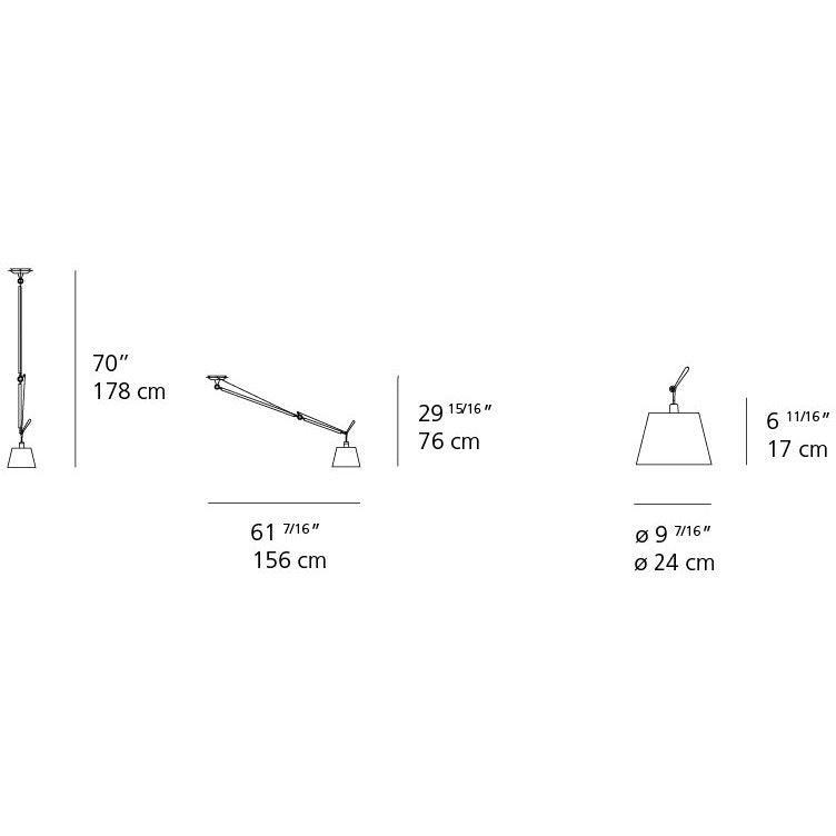 Artemide - Tolomeo Off Center Shade Suspension - TOL1054 | Montreal Lighting & Hardware