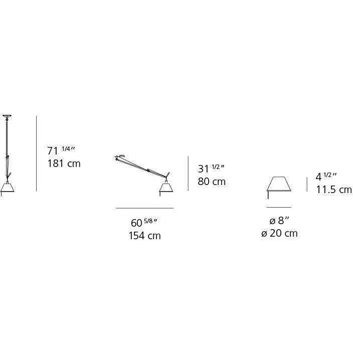 Artemide - Tolomeo Off Center Suspension - TOL1020 | Montreal Lighting & Hardware