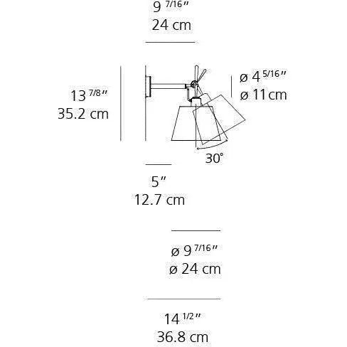 Artemide - Tolomeo Shade Wall Light - TOL1170 | Montreal Lighting & Hardware