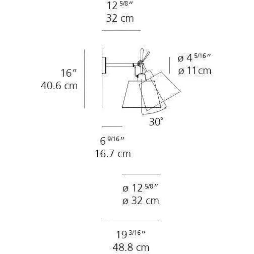 Artemide - Tolomeo Shade Wall Light - TOL1170 | Montreal Lighting & Hardware