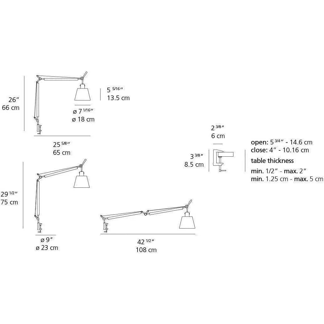 Artemide - Tolomeo Table Lamp With Shade - TLS0002 | Montreal Lighting & Hardware