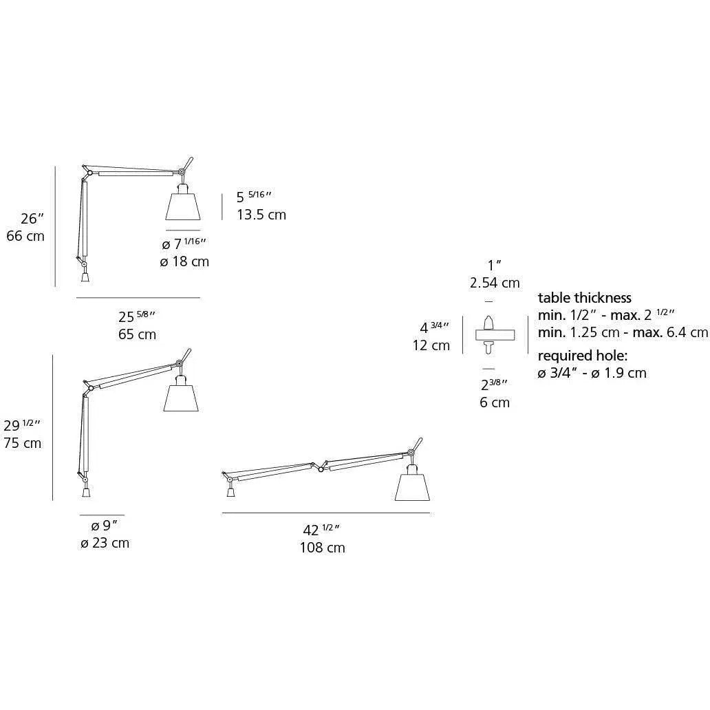 Artemide - Tolomeo Table Lamp With Shade - TLS0002 | Montreal Lighting & Hardware