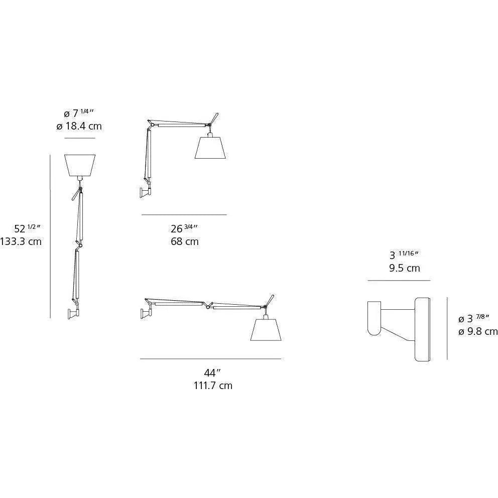 Artemide - Tolomeo Wall with Shade - TLS1100 | Montreal Lighting & Hardware