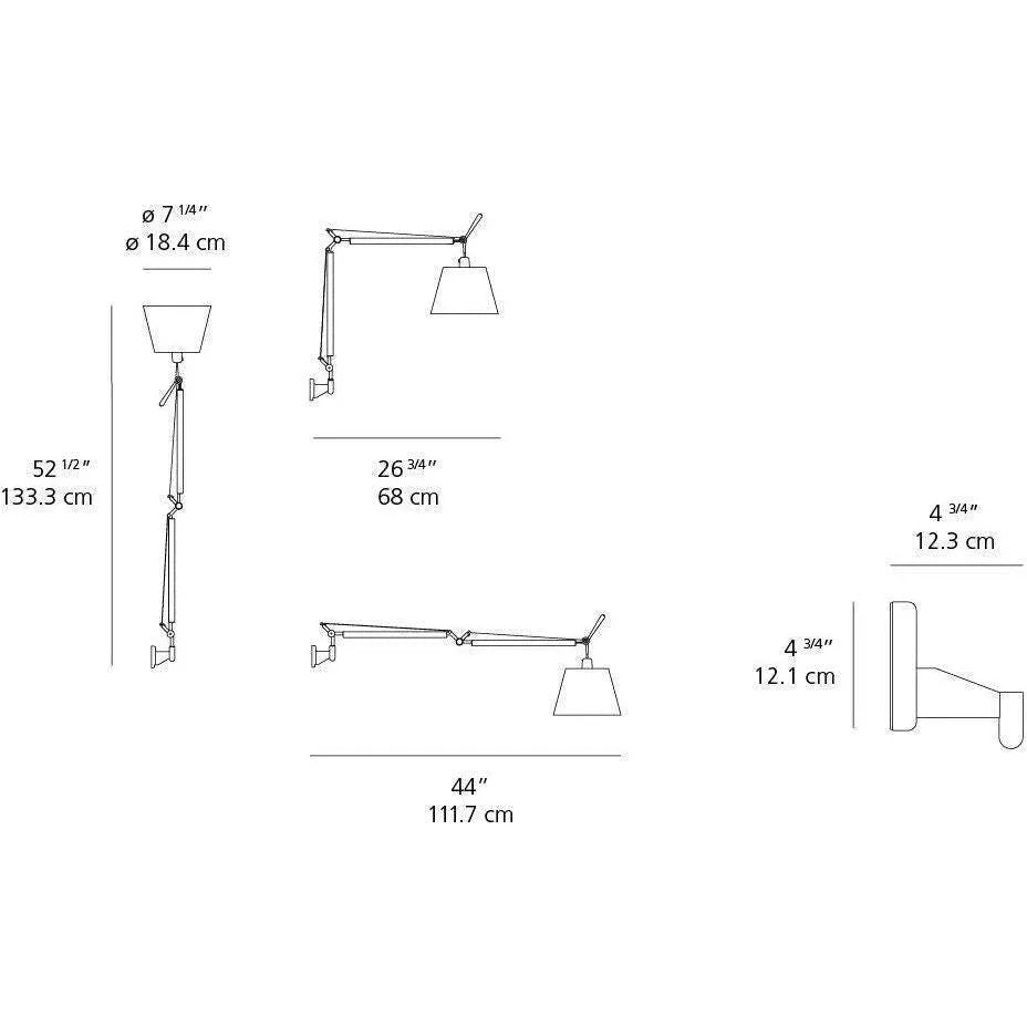 Artemide - Tolomeo Wall with Shade - TLS1100 | Montreal Lighting & Hardware
