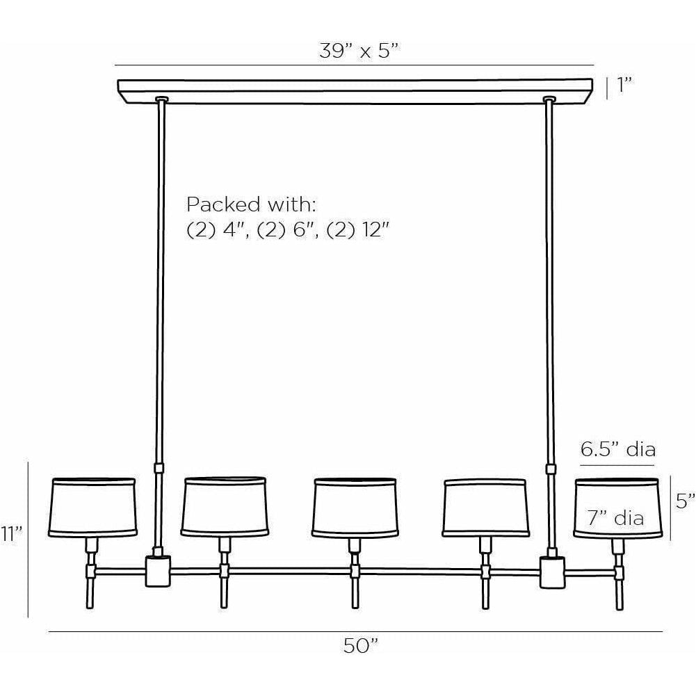 Arteriors - Luciano Linear Chandelier - 89022 | Montreal Lighting & Hardware