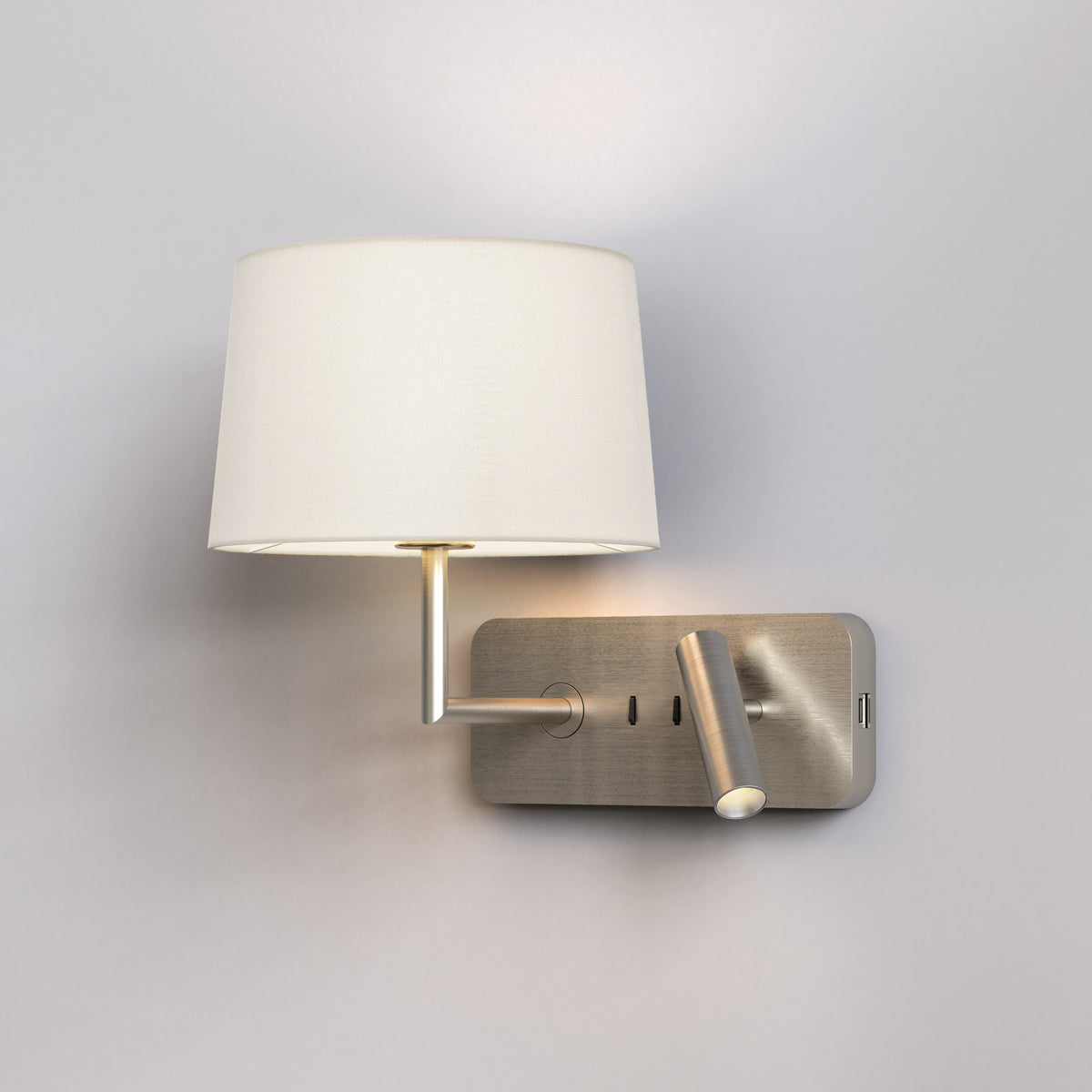 Astro Lighting 1406011+5035003 USB côte à côte Murale en nickel mat