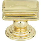Atlas Homewares - Campaign Rectangle Knob - 377-PB | Montreal Lighting & Hardware