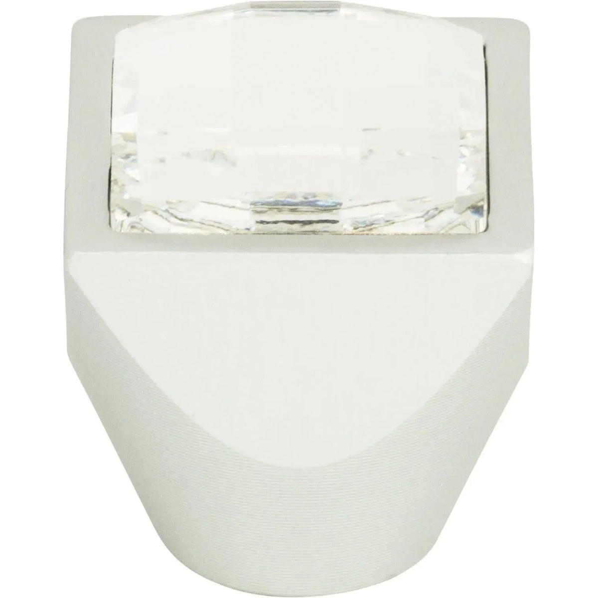 Atlas Homewares - Crystal Large Square Knob - 3196-MC | Montreal Lighting & Hardware