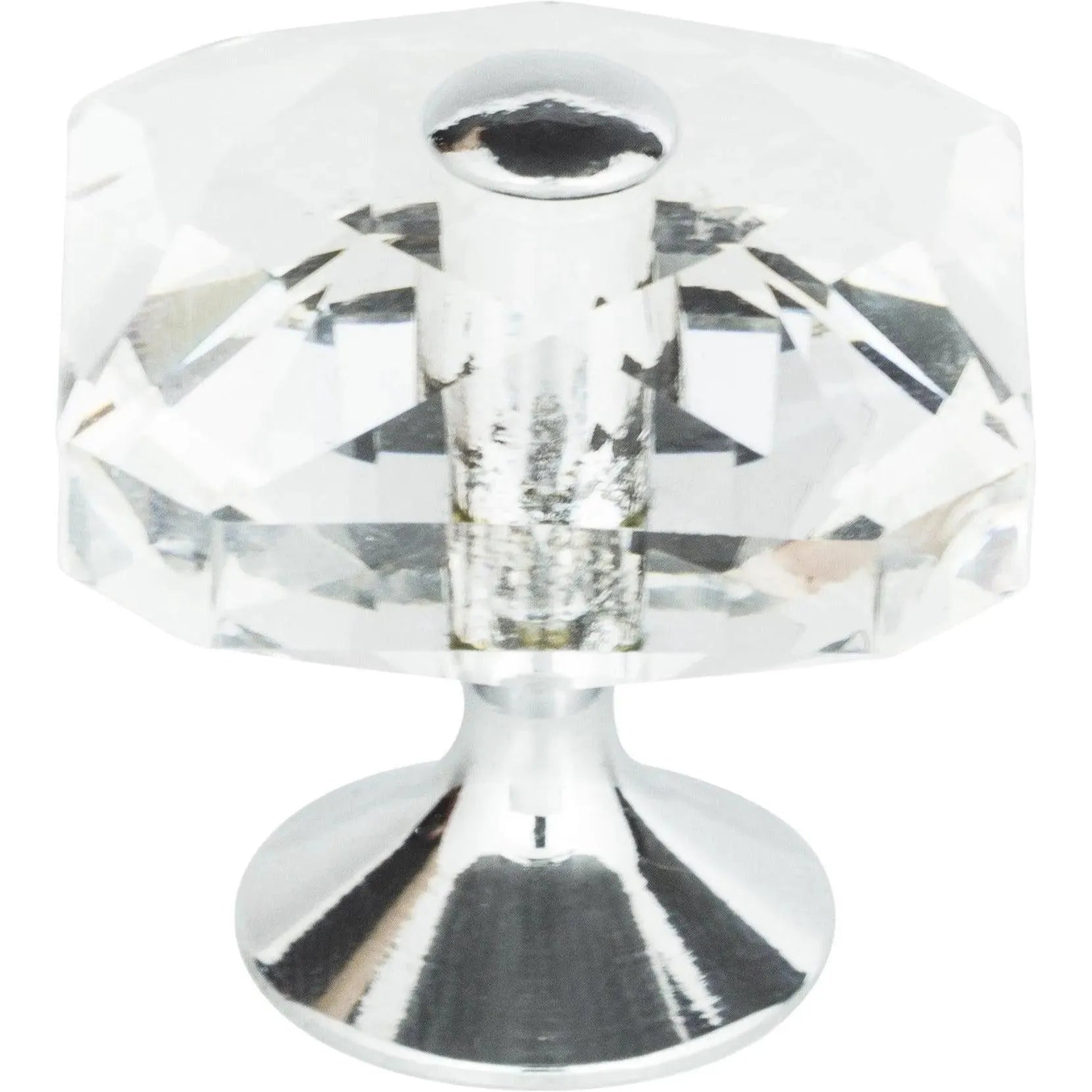 Atlas Homewares - Crystal Large Square Knob - 3209-CH | Montreal Lighting & Hardware