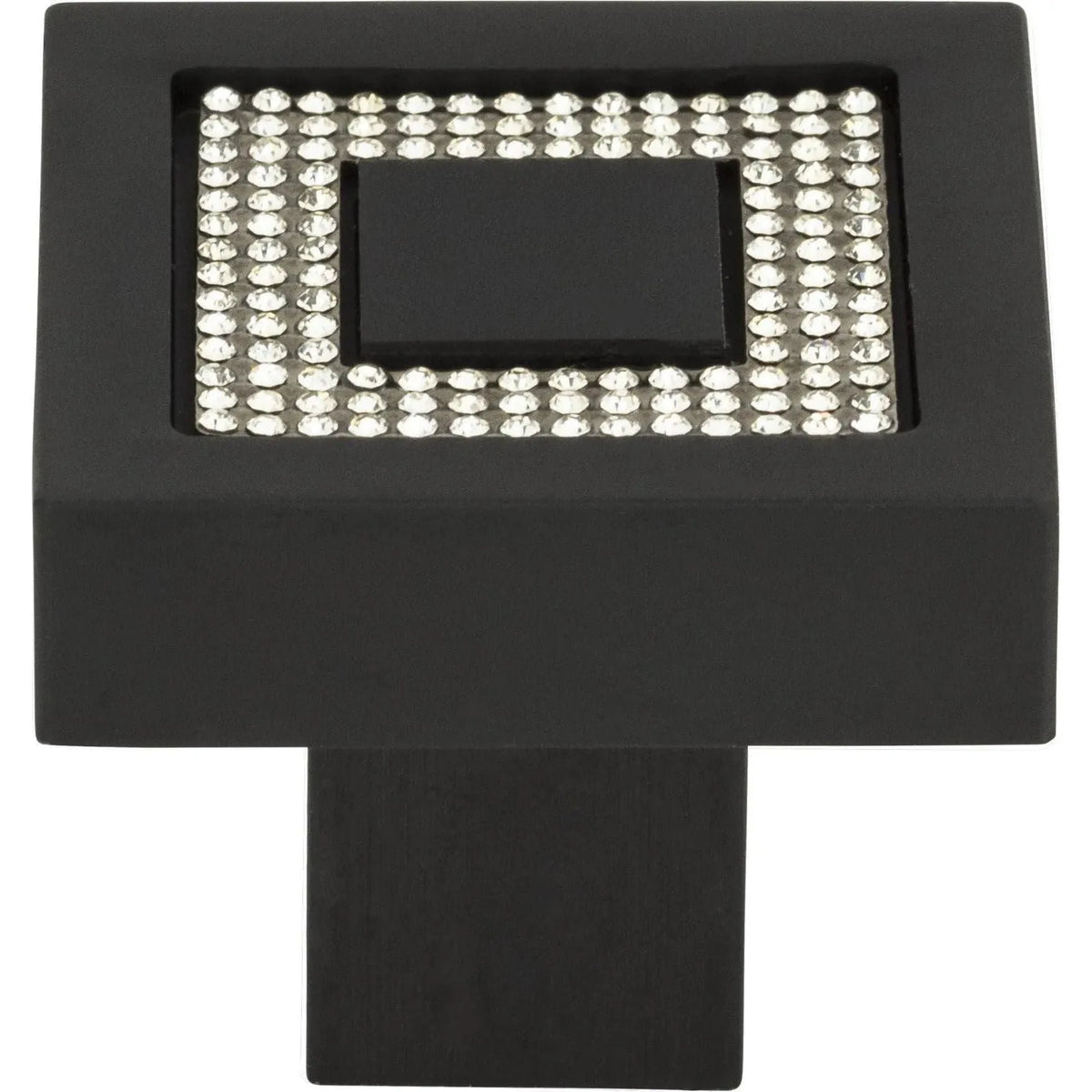 Atlas Homewares - Crystal Square Inset Knob - 3192-BL | Montreal Lighting & Hardware