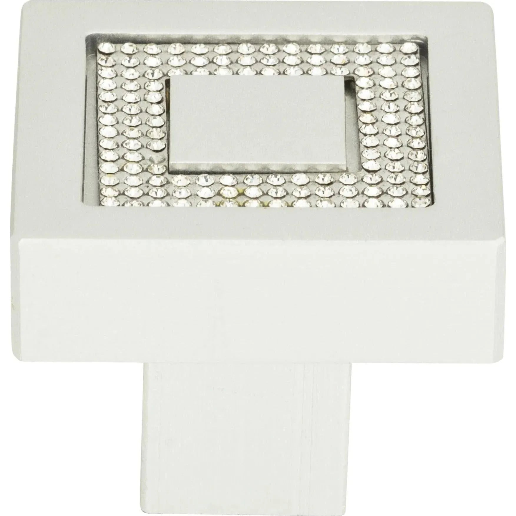 Atlas Homewares - Crystal Square Inset Knob - 3192-MC | Montreal Lighting & Hardware