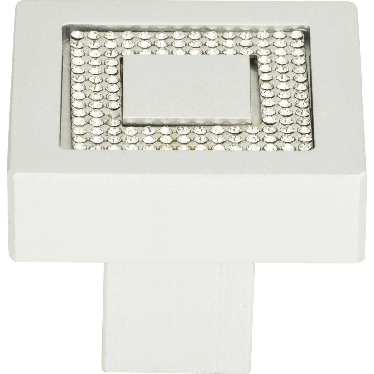 Atlas Homewares - Crystal Square Inset Knob - 3192-MC | Montreal Lighting & Hardware