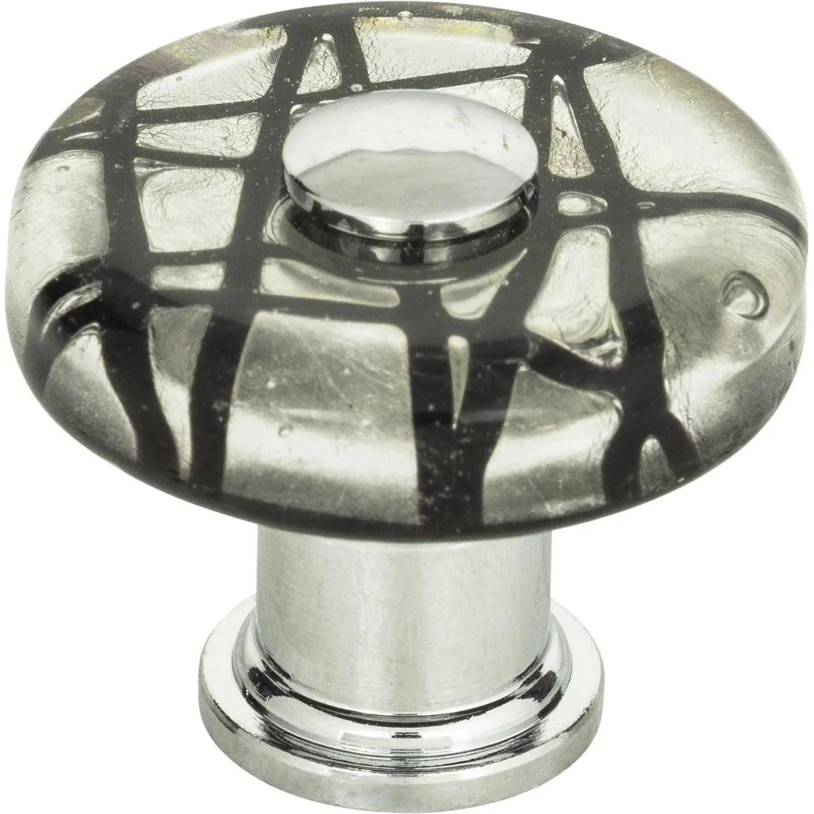 Atlas Homewares - Eclipse Glass Round Knob - 3208-CH | Montreal Lighting & Hardware