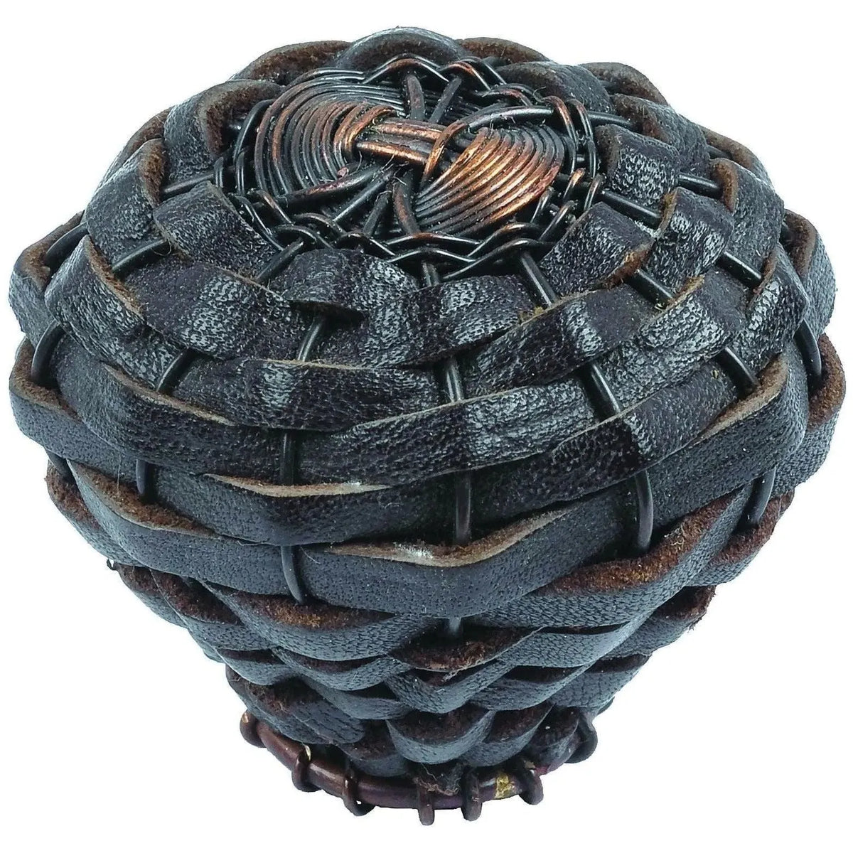 Atlas Homewares - Hamptons Expresso Leather Knob - 3174-O | Montreal Lighting & Hardware