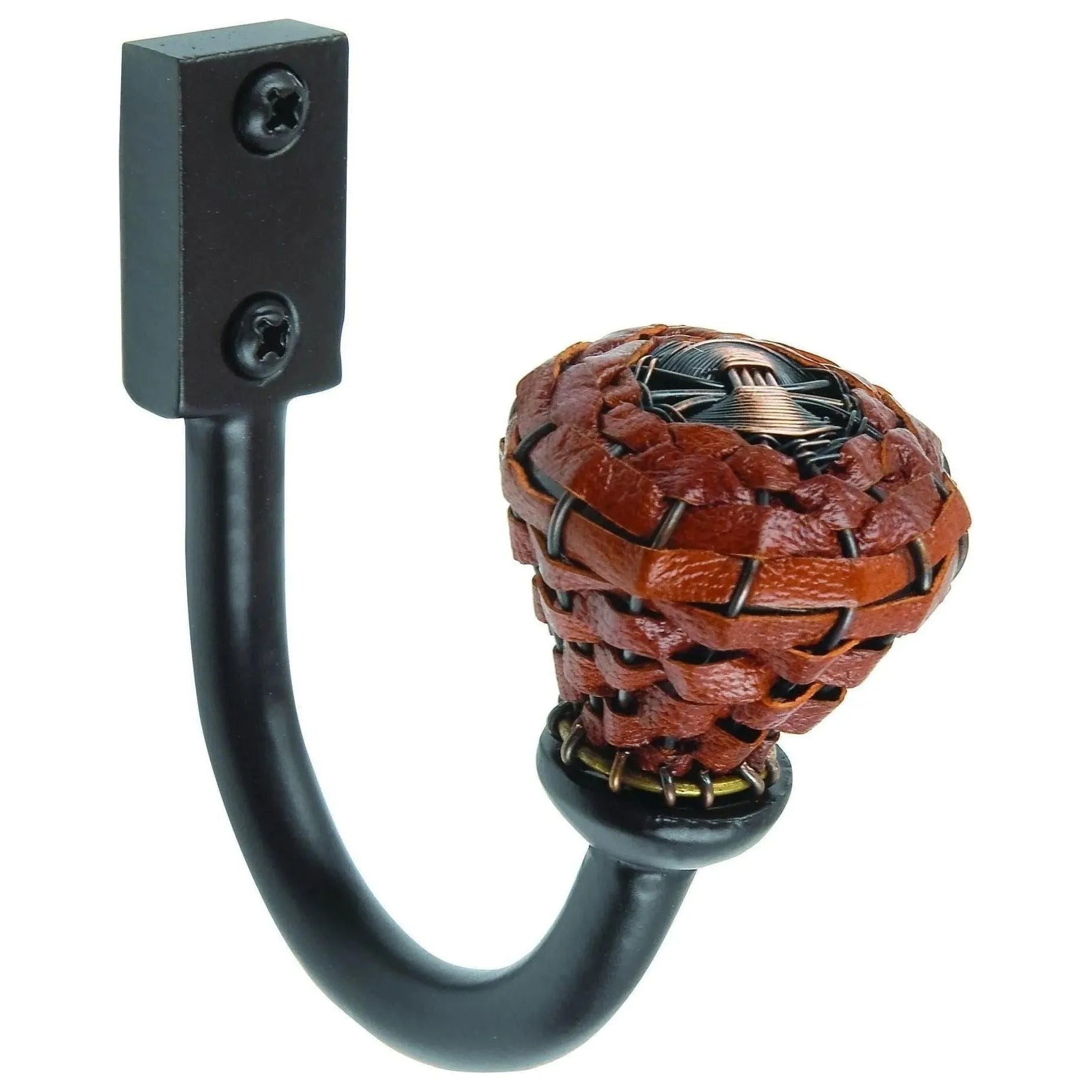 Atlas Homewares - Hamptons Saddle Leather Hook - 3183-O | Montreal Lighting & Hardware