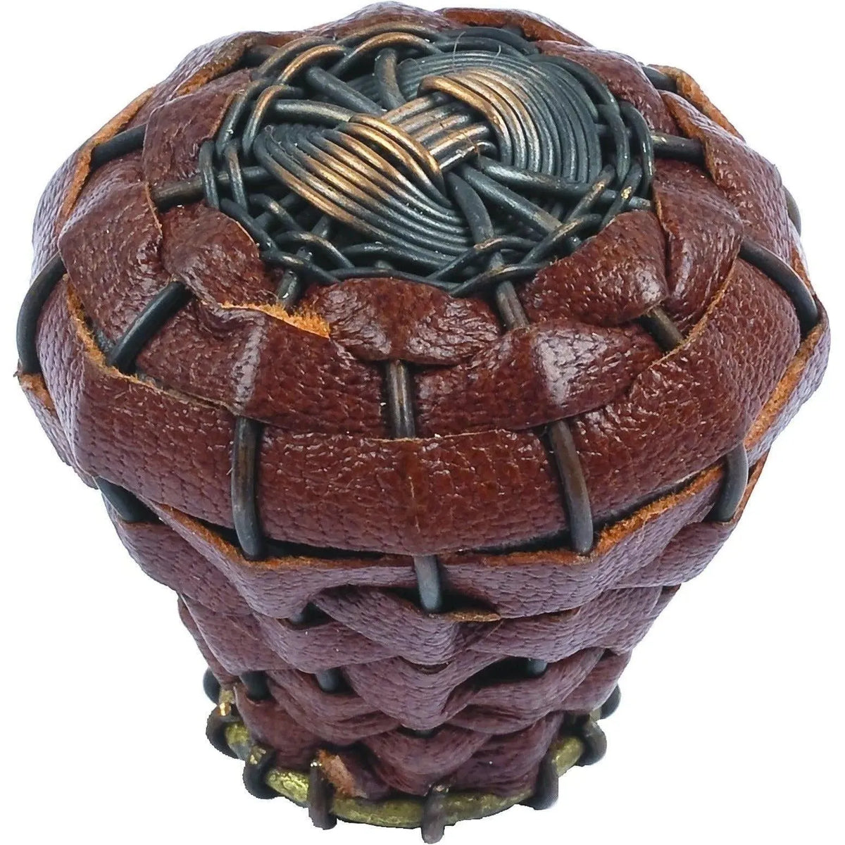 Atlas Homewares - Hamptons Saddle Leather Knob - 3173-O | Montreal Lighting & Hardware