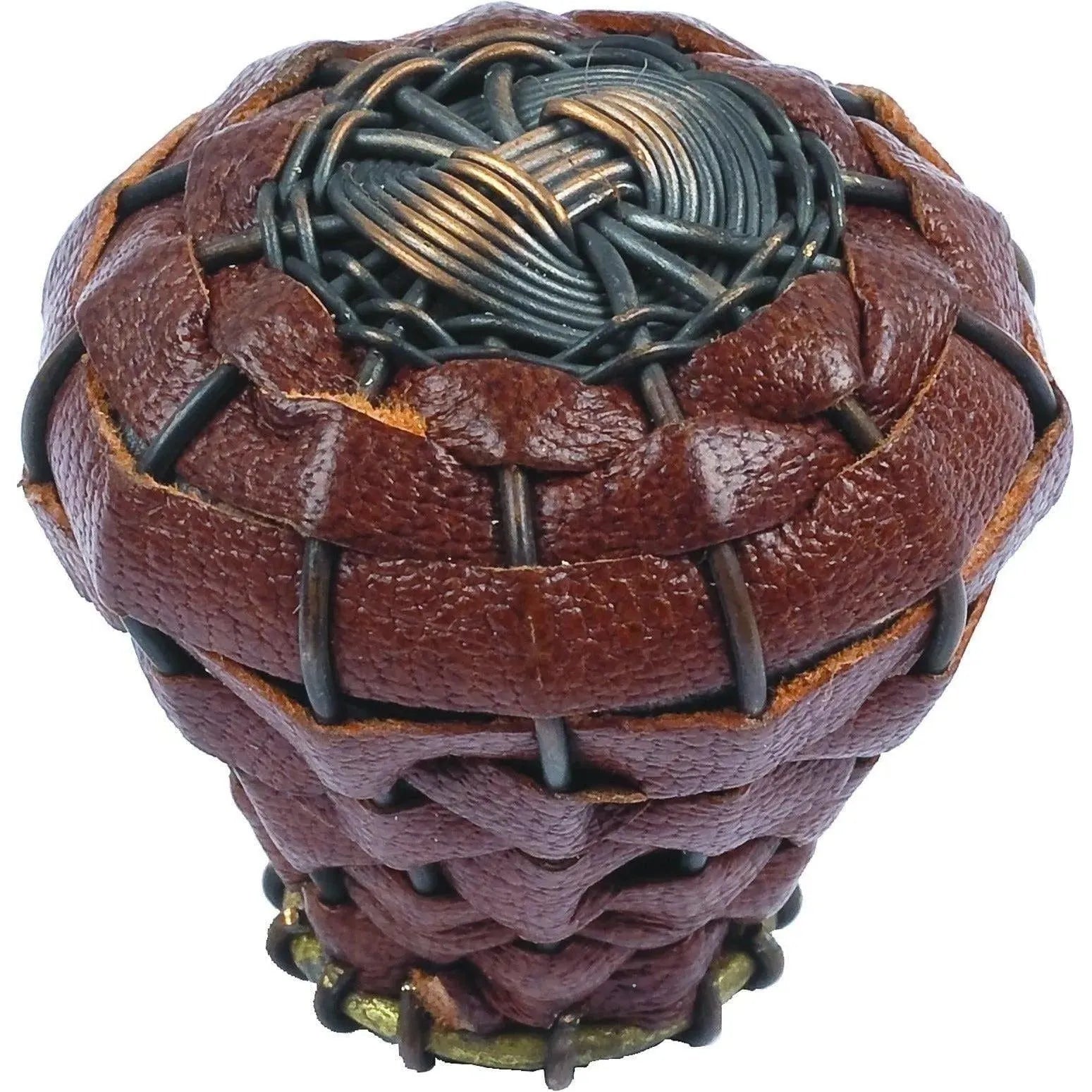 Atlas Homewares - Hamptons Saddle Leather Knob - 3175-O | Montreal Lighting & Hardware