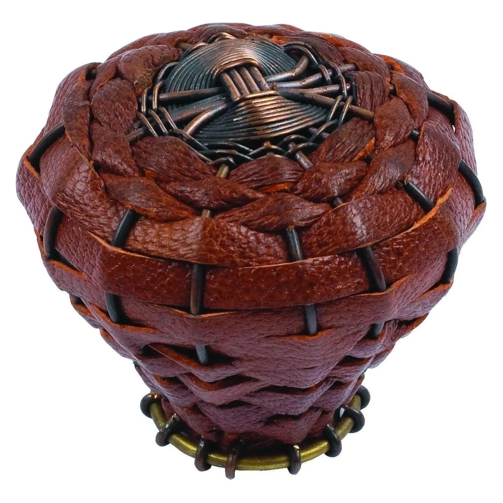 Atlas Homewares - Hamptons Saddle Leather Knob - 3175-O | Montreal Lighting & Hardware