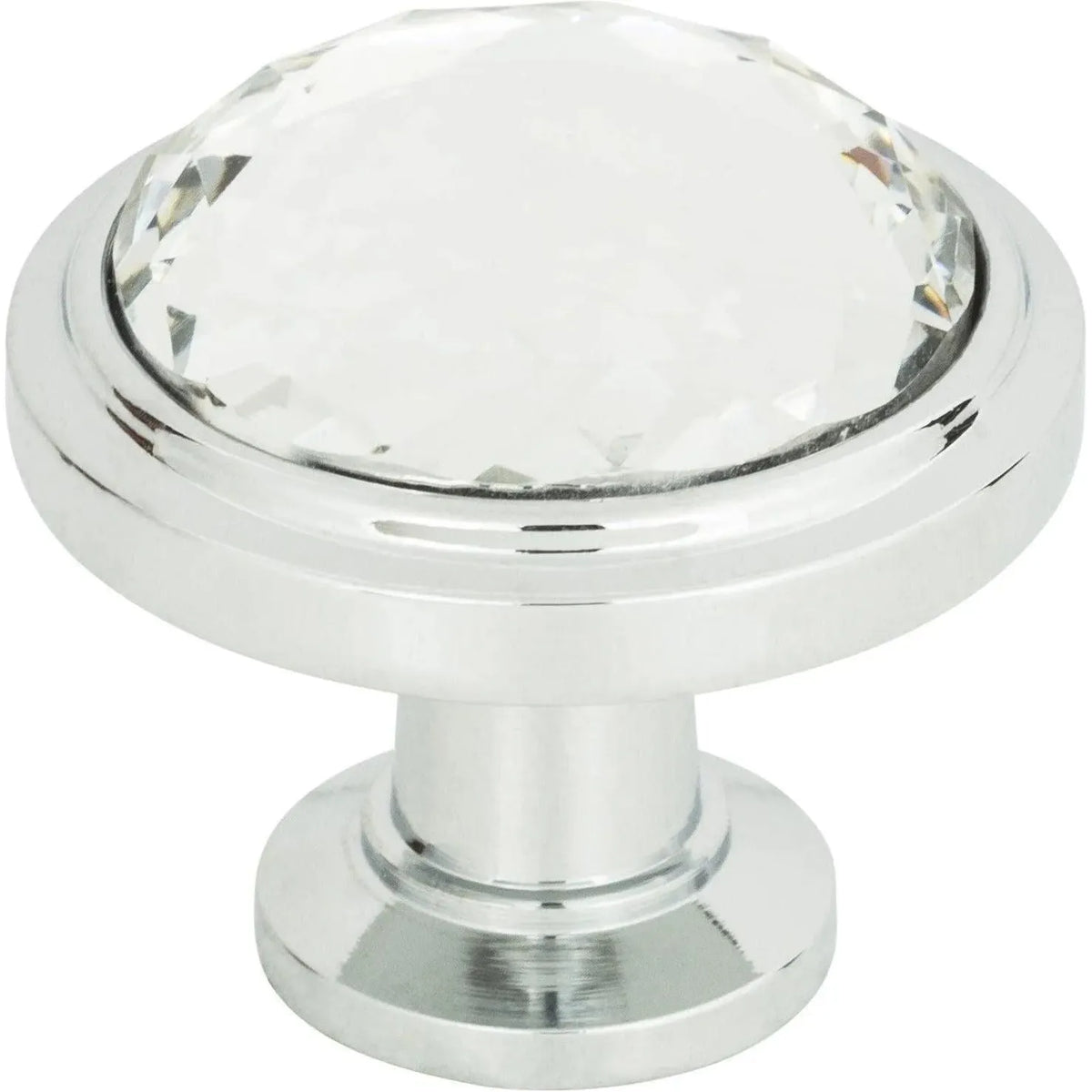 Atlas Homewares - Legacy Crystal Round Knob - 343-CH | Montreal Lighting & Hardware