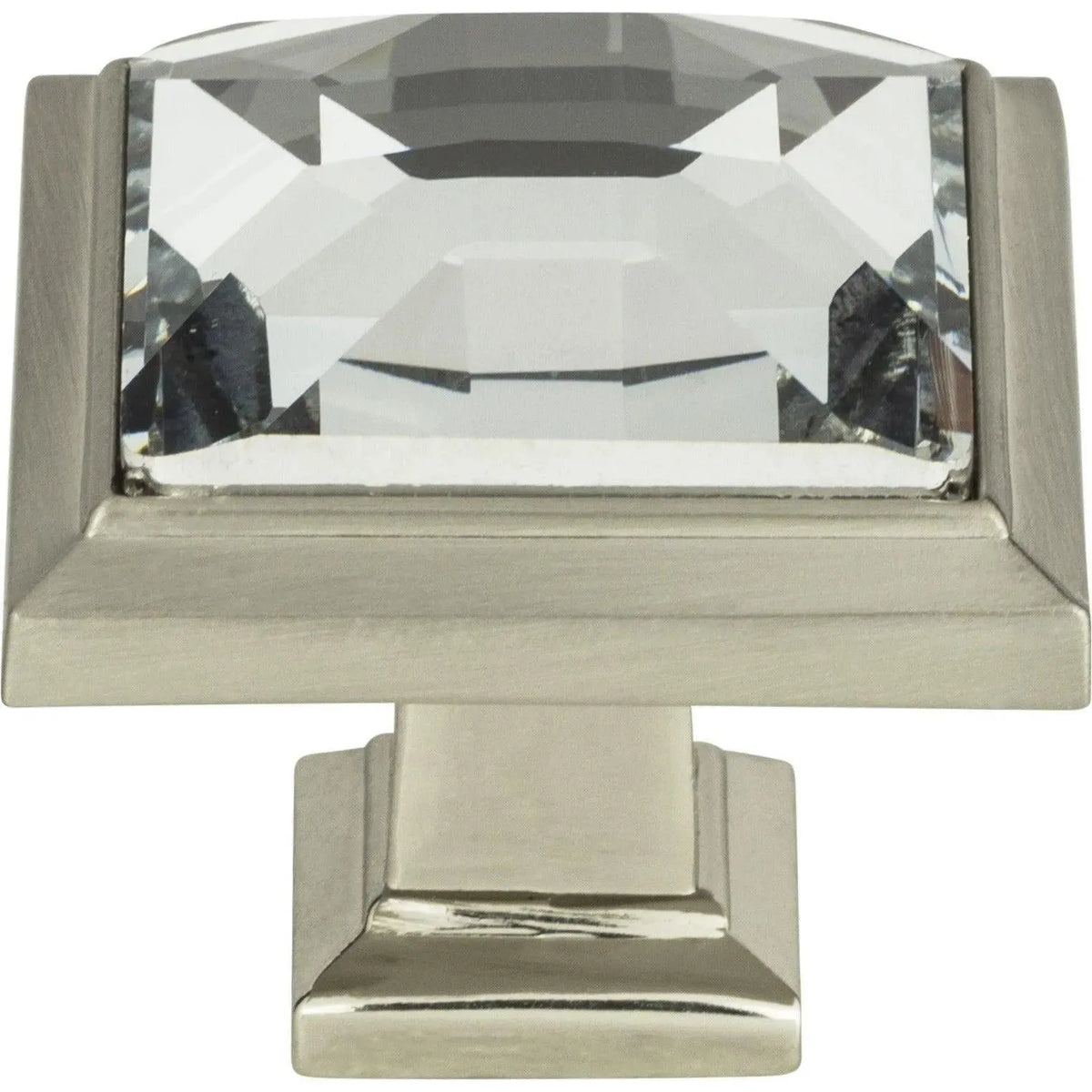 Atlas Homewares - Legacy Crystal Square Knob - 340-BRN | Montreal Lighting & Hardware