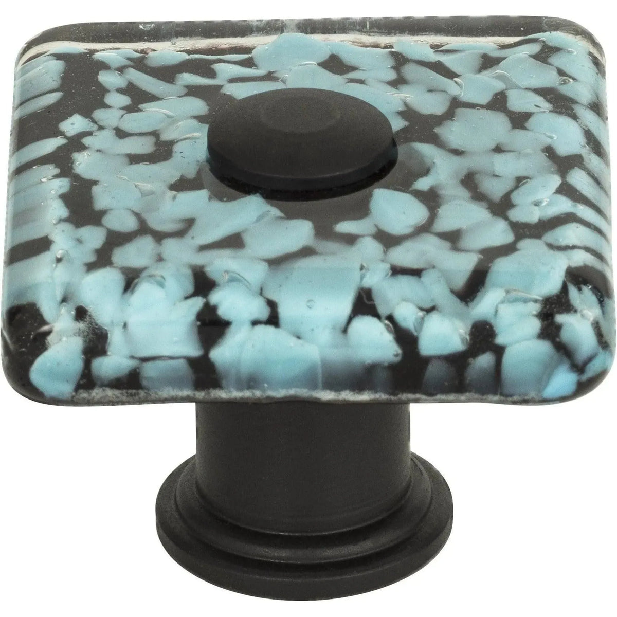 Atlas Homewares - Marine Glass Square Knob - 3225-BL | Montreal Lighting & Hardware